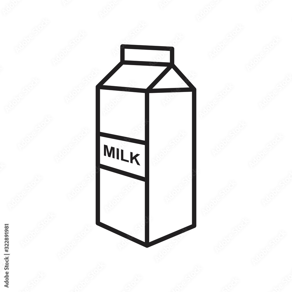 Milk Icon template black color editable. Milk Icon symbol Flat vector illustration for graphic and web design.