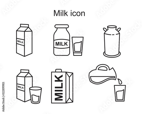 Milk Icon template black color editable. Milk Icon symbol Flat vector illustration for graphic and web design.