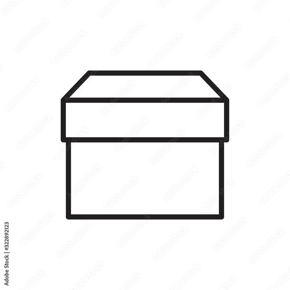 Box Icon template black color editable. Box Icon symbol Flat vector illustration for graphic and web design. Box Icon template black color editable. Box Icon symbol Flat vector illustration for graphic and web design.