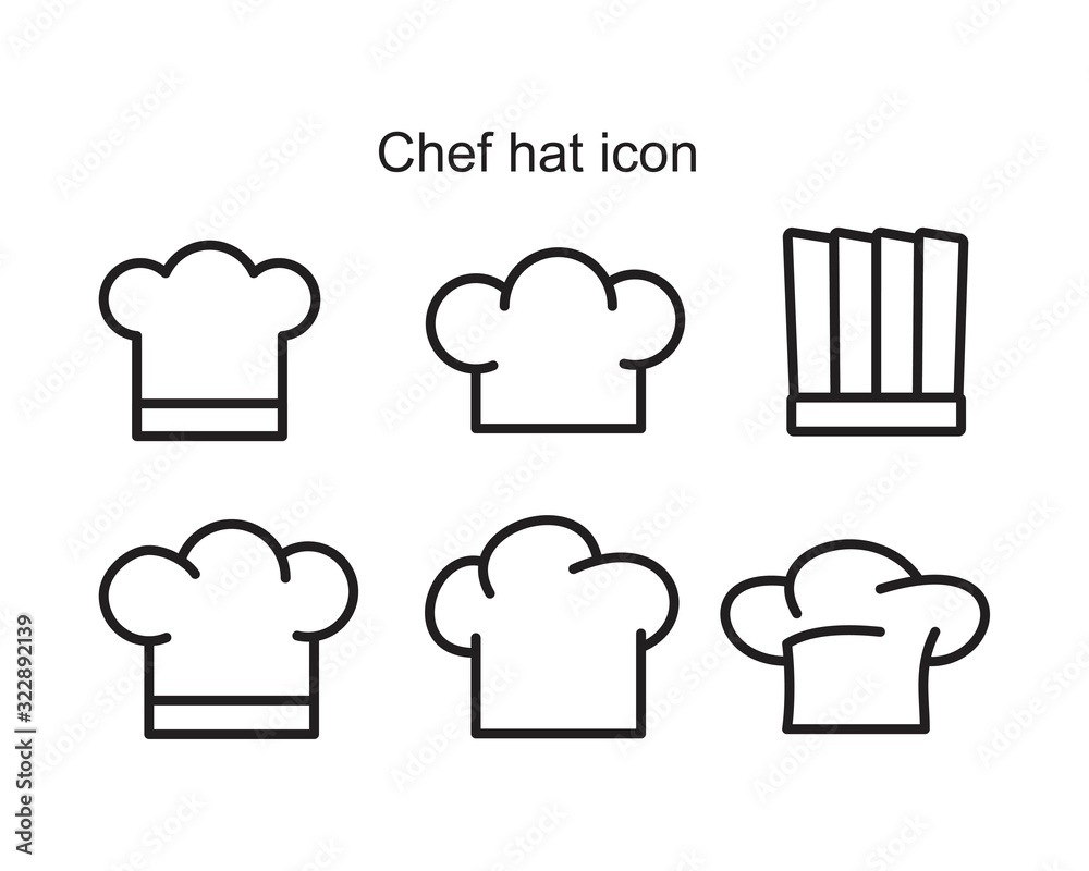 Chef Hat Icon Flat