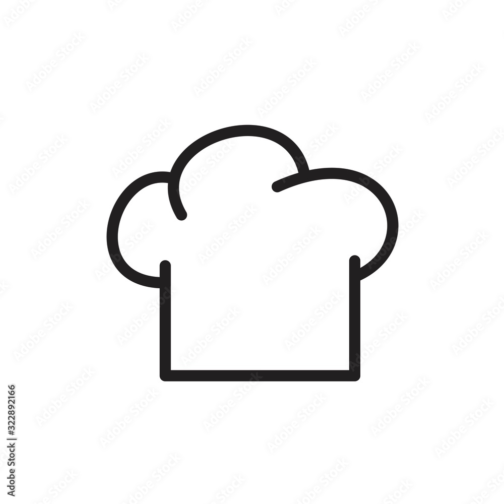 Chef hat Icon template black color editable. Chef hat Icon symbol Flat vector illustration for graphic and web design. Chef hat Icon template black color editable. Chef hat Icon symbol Flat vector illustration for graphic and web design.