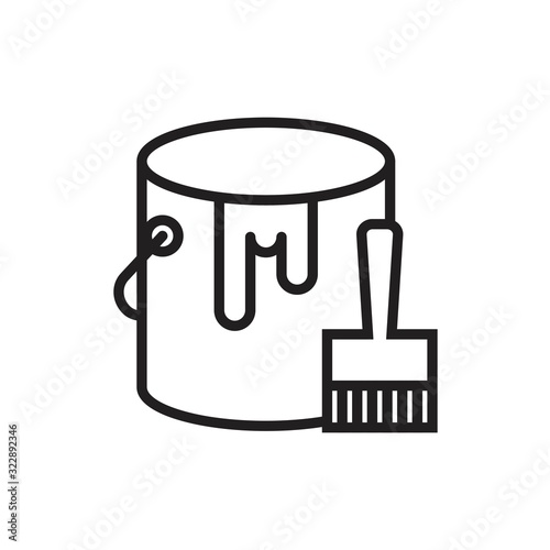 Paint can Icon template black color editable. Paint can Icon symbol Flat vector illustration for graphic and web design.