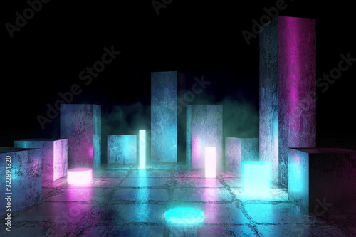 Neon Electric Lights with F...