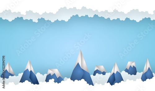 sky with cloud and mountain...