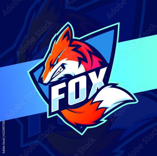 fox mascot esport logo designs