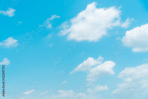 Copy space blue sky and white cloud abstract background.