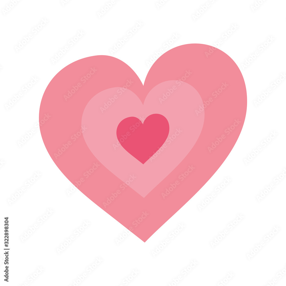 cute hearts love isolated icon vector illustration design