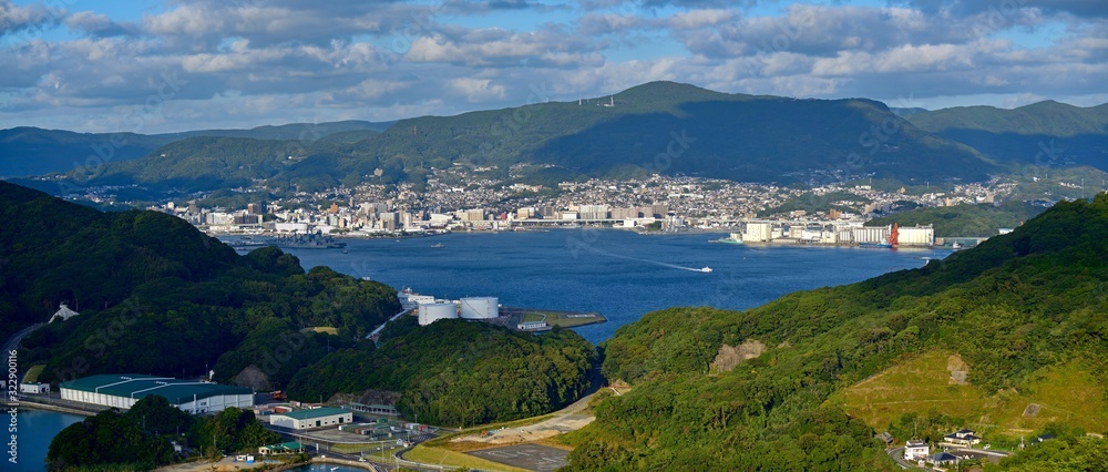 展望公園から眺める佐世保港の情景＠長崎