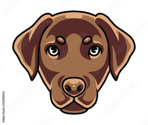 Dog head mascot logo