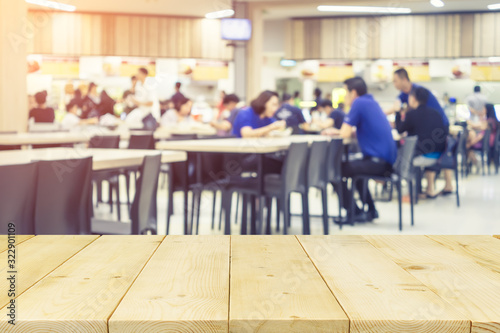 Canvas Print food center blurred background