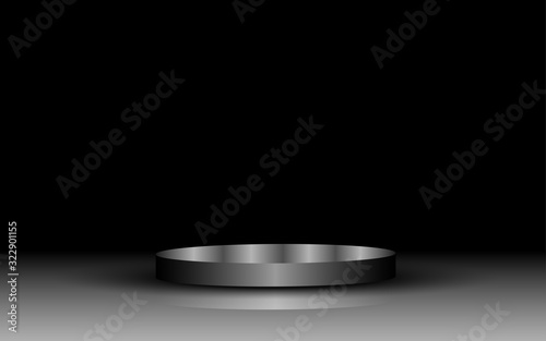 silver stand in the studio room	