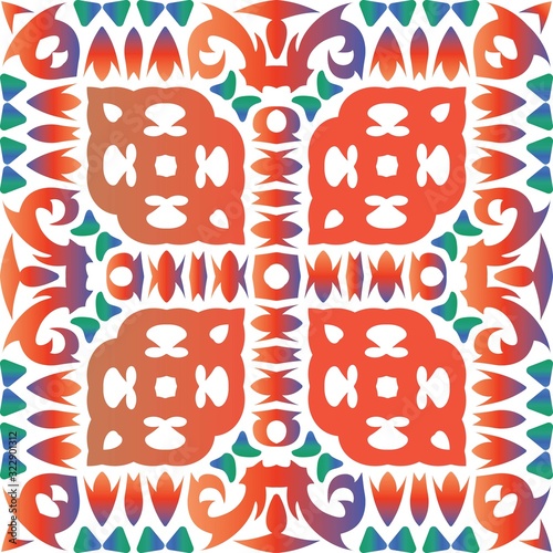 Antique talavera tiles patchwork.