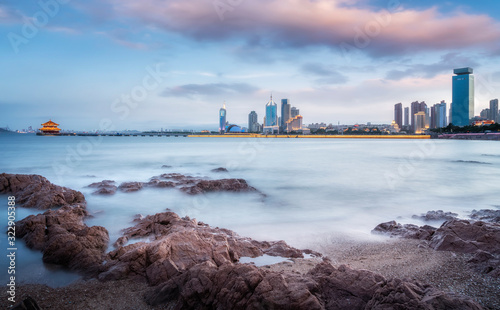 Qingdao's beautiful coastline and architectural landscape..