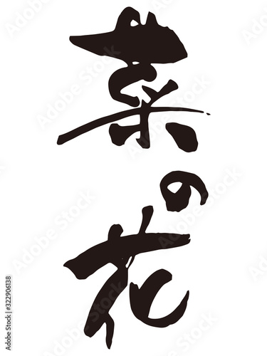 菜の花　筆文字1