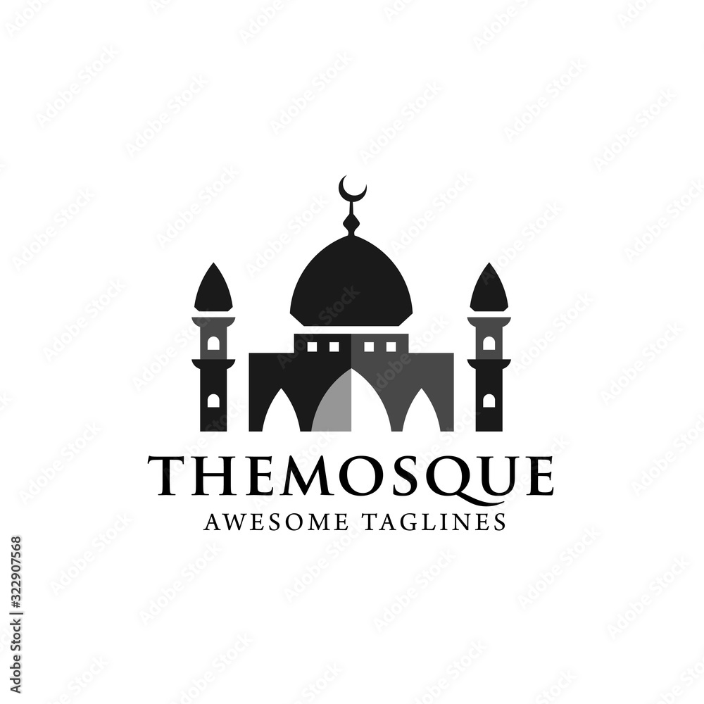 simple minimalist mosque building logo vector simple luxury icon illustration design simple minimalist mosque building logo vector simple luxury icon illustration design