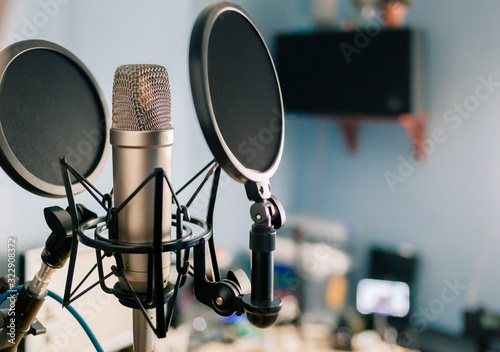 Fotografía condenser microphone vocal recording