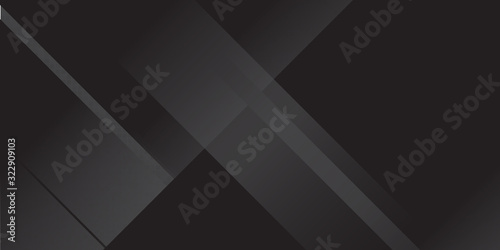 Black dark line rectangle gradient geometric abstract background for banner, flyer, business card design