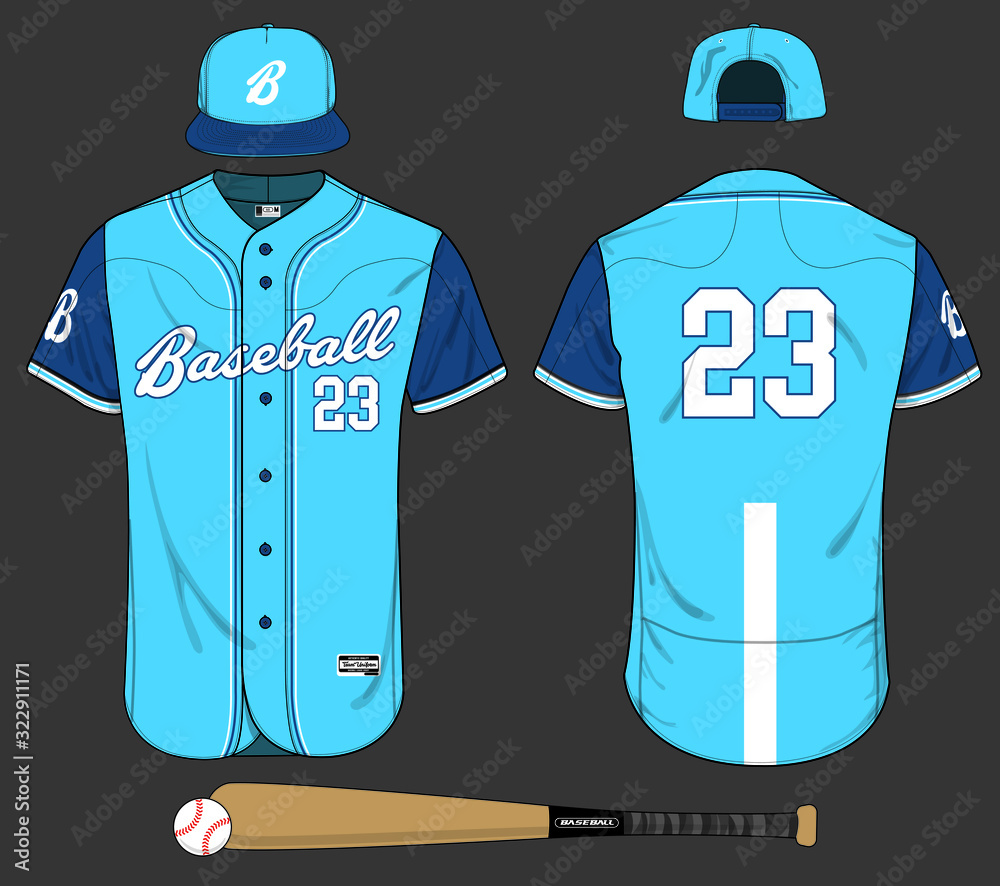 Baseball jersey uniform template mockup vector Stock Vector | Adobe Stock