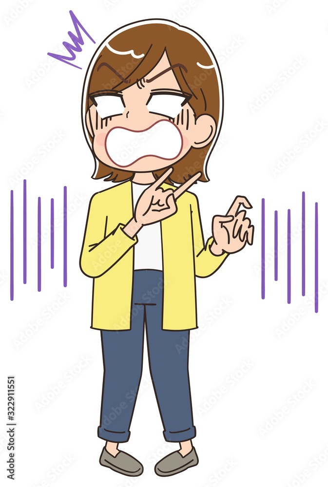 女性 マンガ アニメ 主婦 イラスト かわいい カジュアル Stock ベクター Adobe Stock