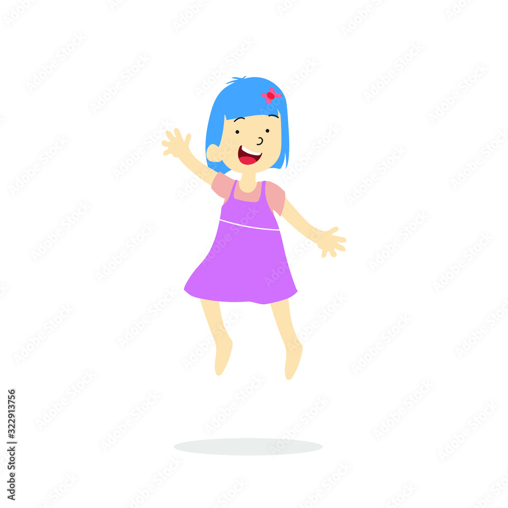 Vector Illustration Of Happy Children Isolated Vector Illustration Of Happy Children Isolated