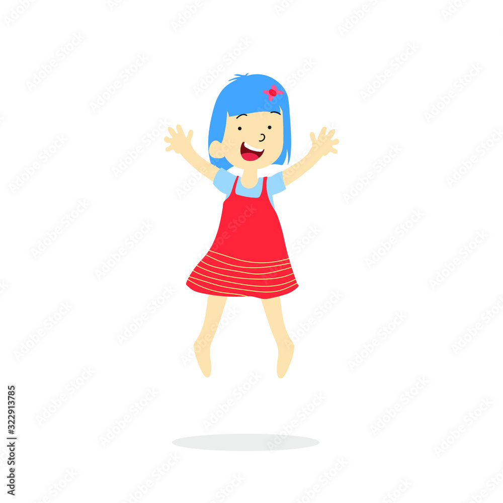 Vector Illustration Of Happy Children Isolated Vector Illustration Of Happy Children Isolated