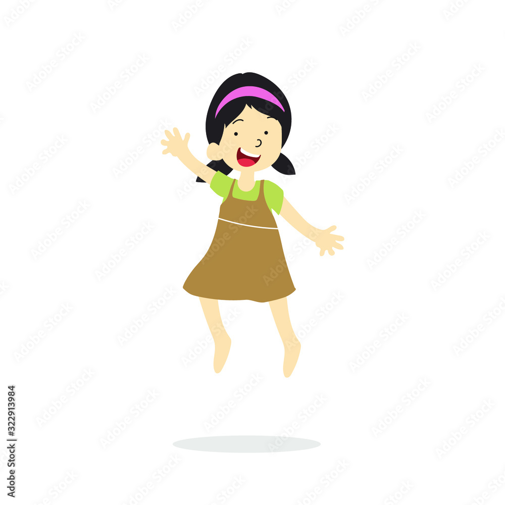 Fototapeta premium Vector Illustration Of Happy Children Isolated