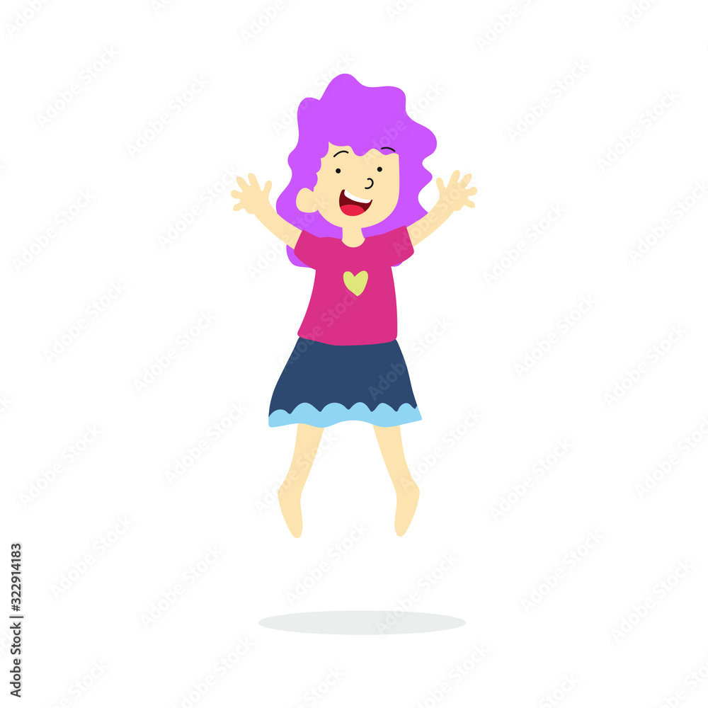 Vector Illustration Of Happy Children Isolated Vector Illustration Of Happy Children Isolated