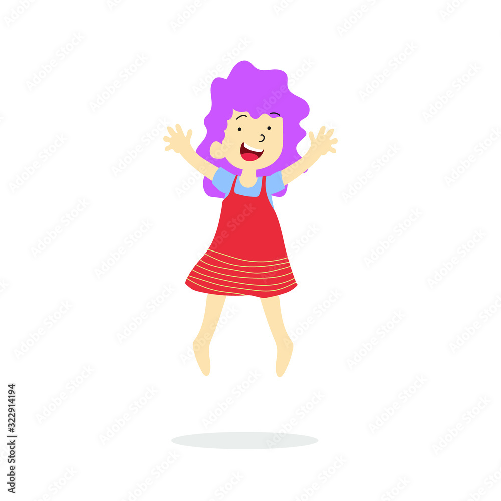 Vector Illustration Of Happy Children Isolated Vector Illustration Of Happy Children Isolated