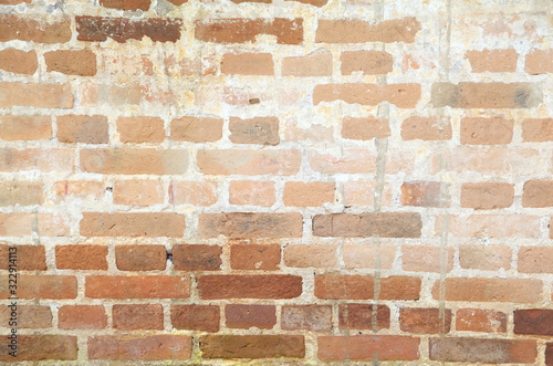Old red brick rough wall grunge texture