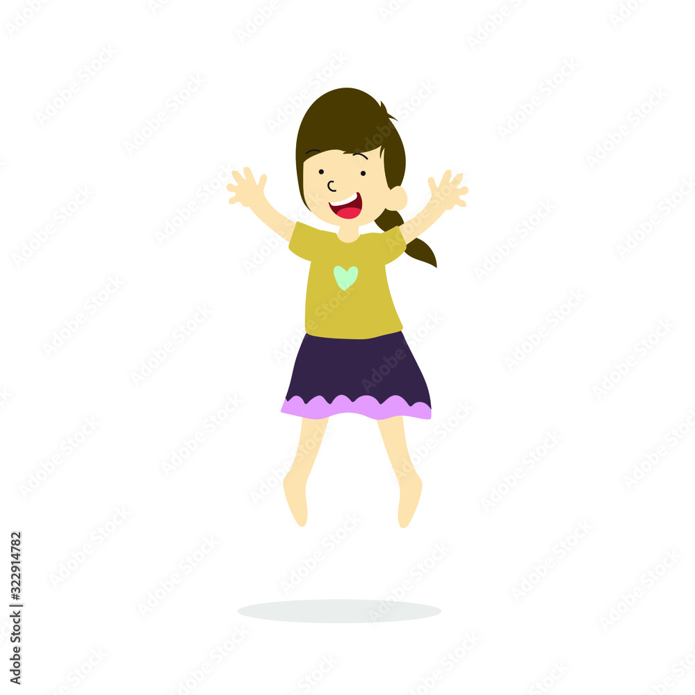 Vector Illustration Of Happy Children Isolated Vector Illustration Of Happy Children Isolated