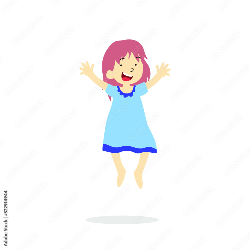 Vector Illustration Of Happy Children Isolated Vector Illustration Of Happy Children Isolated
