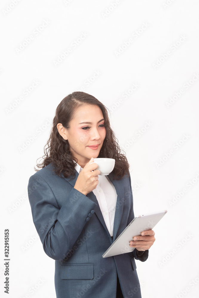 Beautiful businesswoman and her work Beautiful businesswoman and her work