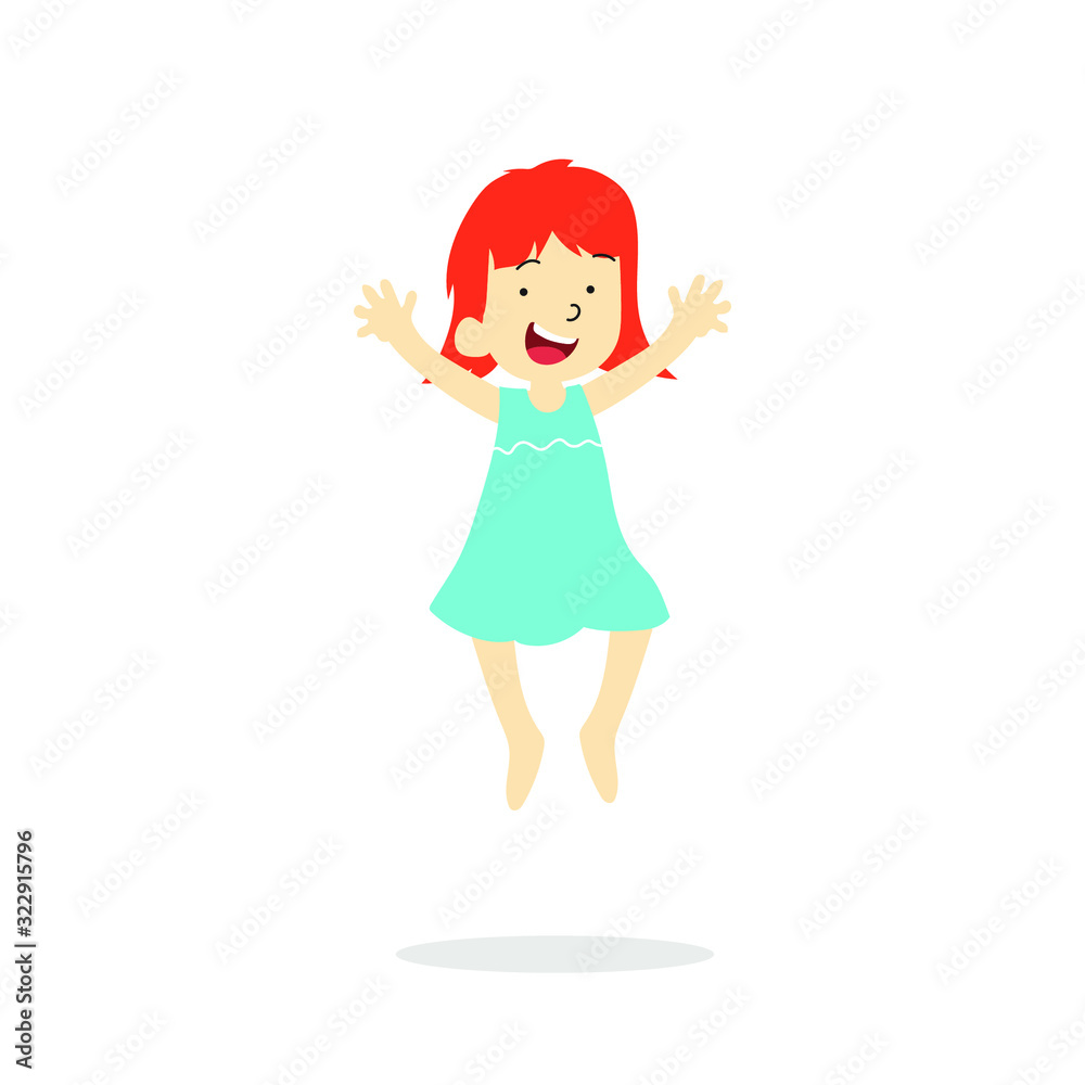 Vector Illustration Of Happy Children Isolated Vector Illustration Of Happy Children Isolated