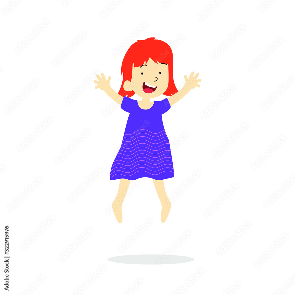 Vector Illustration Of Happy Children Isolated Vector Illustration Of Happy Children Isolated