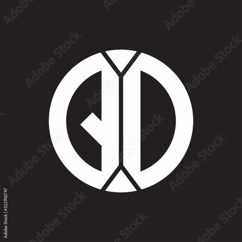 QD Logo monogram with piece circle ribbon style photo