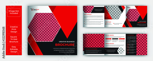Square business brochure template photo