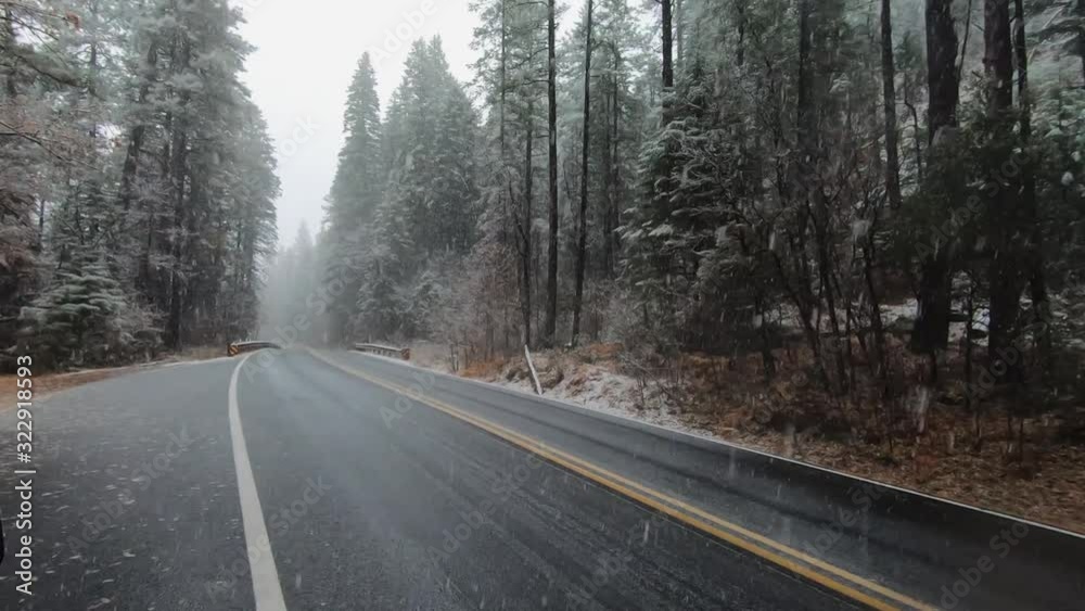 The first heavy wet snowfall of the year falls on route 89A between Sedona and Flagstaff. The first heavy wet snowfall of the year falls on route 89A between Sedona and Flagstaff.