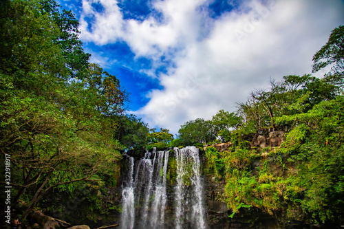 Beautiful waterfall Llanos de Cortez in Liberia, Costa Rica.