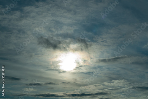 Sun rays bursting through the clouds © Luiza