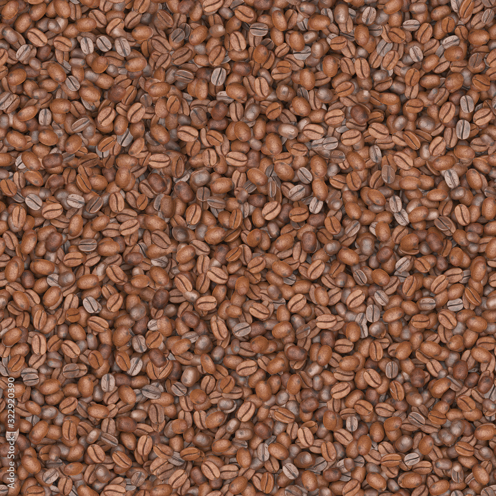 Coffee Beans Texture Pattern - Seamless Coffee Beans Texture Pattern - Seamless