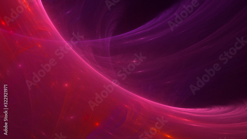 3D rendering abstract red fractal light background