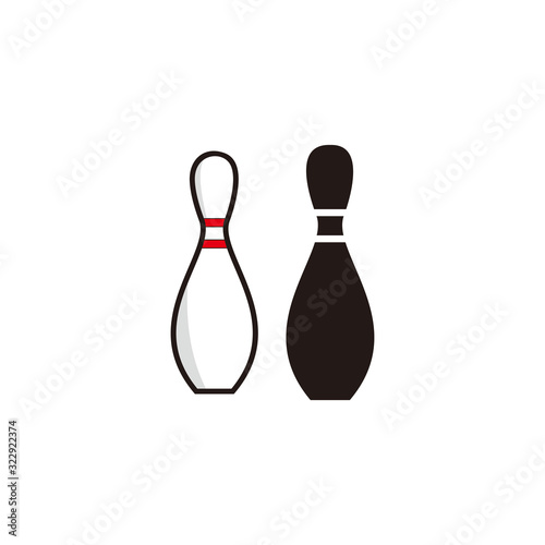 bowling ball icon vector illustration sign
