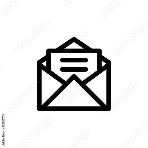 Inbox, Mail, Message Icon. Business Icon Set Vector Logo Symbol.