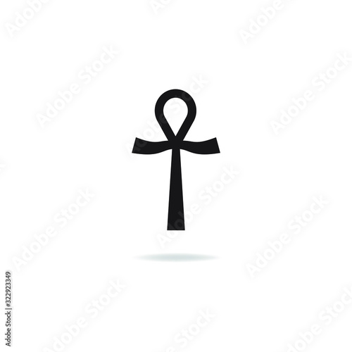 Ankh icon design isolated on white background. Vector illustration