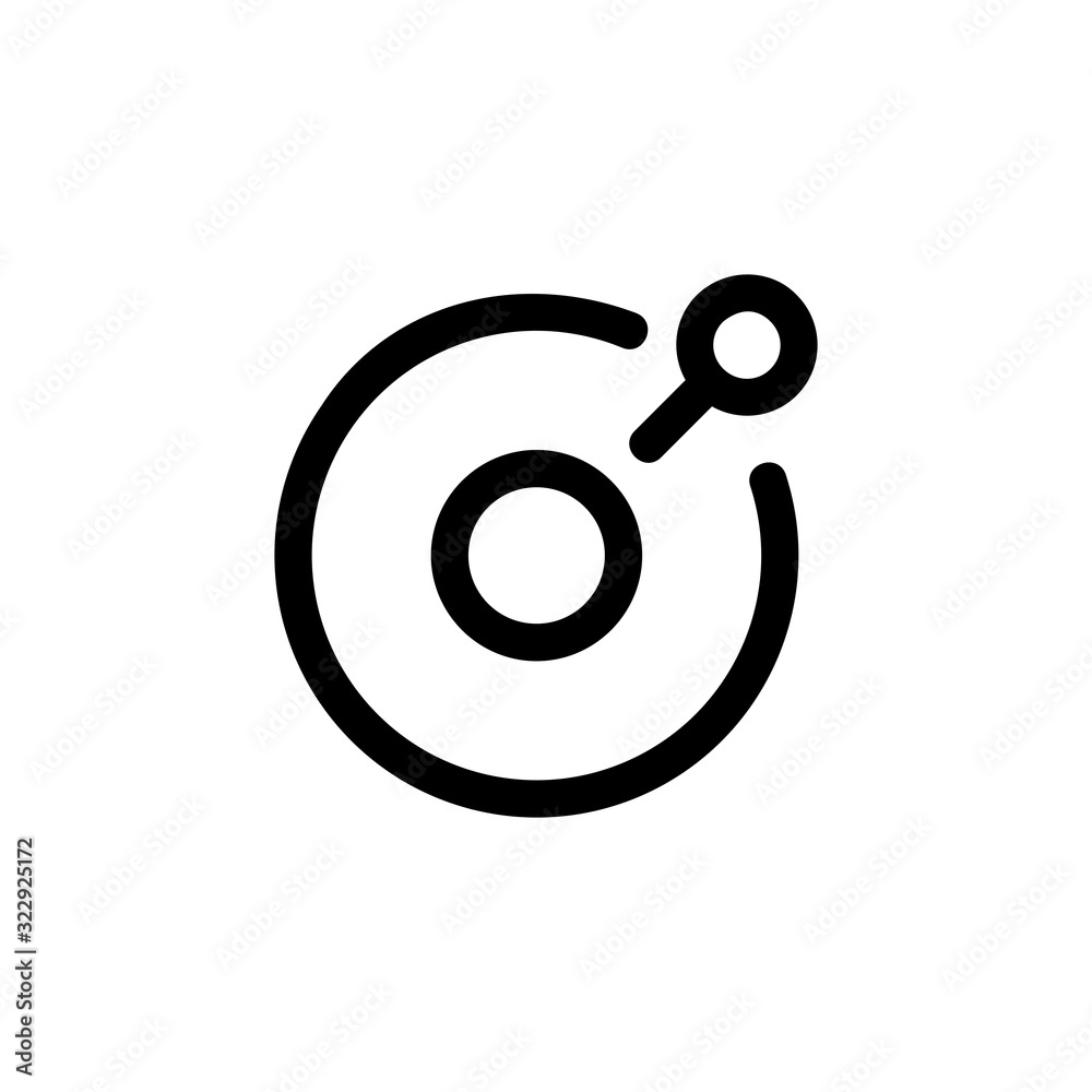 find disc icon. Perfect for application, web, logo and presentation template. icon design line style find disc icon. Perfect for application, web, logo and presentation template. icon design line style