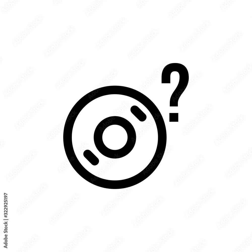 disc information icon. Perfect for application, web, logo and presentation template. icon design line style disc information icon. Perfect for application, web, logo and presentation template. icon design line style