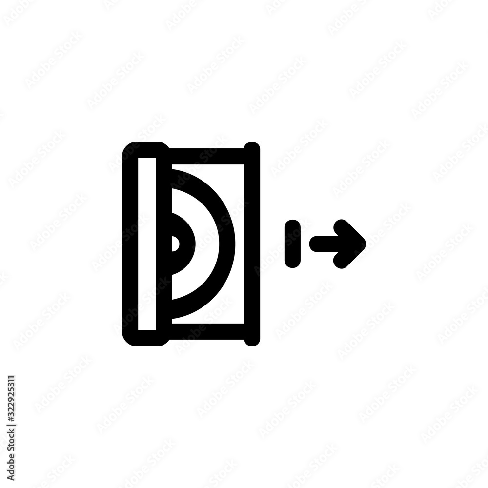 eject disc icon. Perfect for application, web, logo and presentation template. icon design line style eject disc icon. Perfect for application, web, logo and presentation template. icon design line style