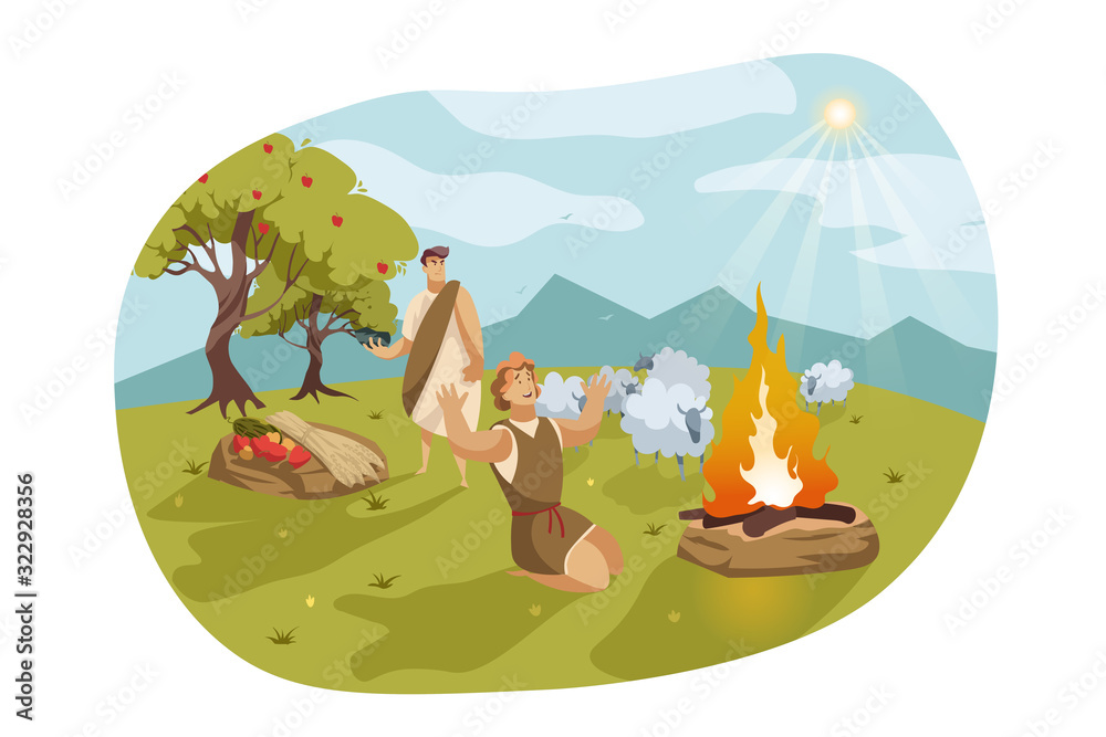 Cain and Abel, Bible concept Stock Vector | Adobe Stock