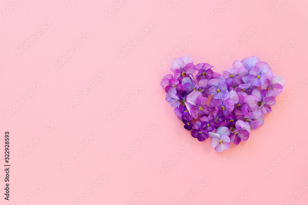 ビオラの花のハート ビオラの花のハート