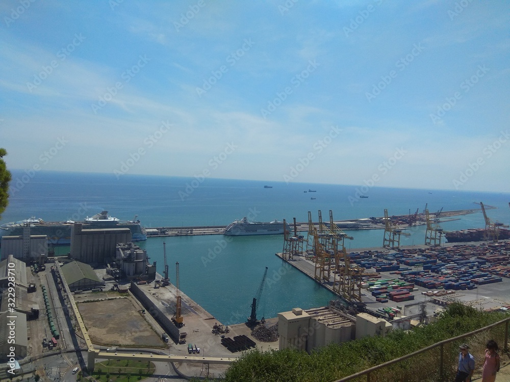 view of port of barcelona